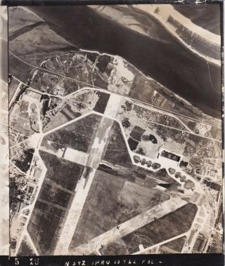 Wwii British Raf Aerial Photo Bombing Trondheim Airport 1942 Norway 6