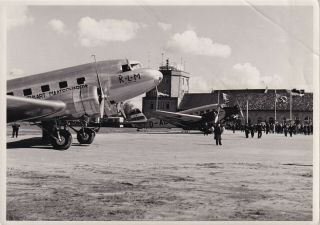 Wwii German Press Photo Klm Dutch Airlines Airplane 1930 