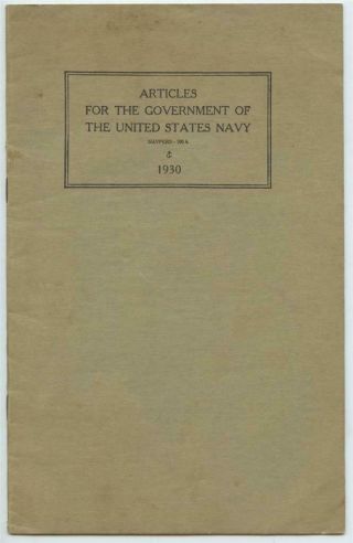 1945 Wwii Book Articles For The Government Of The Us Navy Navpers
