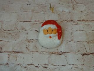 Vintage Christmas Santa Claus Face Head Easter Unlimited Lights Up and Blinks 2