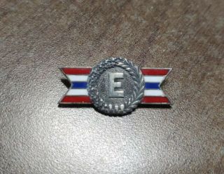 Vtg Wwii Dodge Sterling Silver Us Army Navy Production Award Medal Enamel E Pin