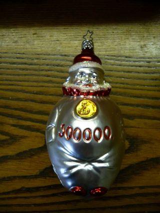 Vintage Figural German Blown Glass Christmas Tree Ornament 500,  000 Clown