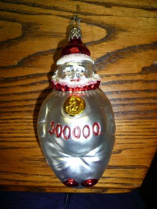 VINTAGE FIGURAL GERMAN BLOWN GLASS CHRISTMAS TREE ORNAMENT 500,  000 CLOWN 2