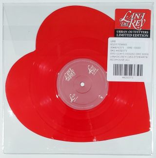 Lana Del Rey Love/lust For Life 10 " Red Heart Vinyl Record Uo Exclusive