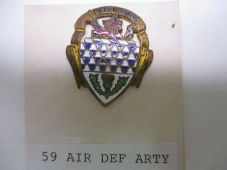 Us Army Wwii 59th Air Defense Artillery Distinctive Unit Insignia (dui) Pin Bac
