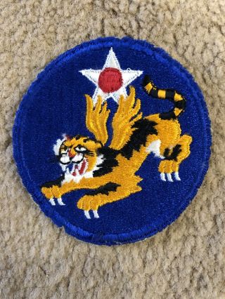Ww2 Us Army 14th Air Force Aaf Flying Tigers Patch No Glow Wwii Aac