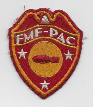 Ww2 Us Made,  Fleet Marine Force Pacific - Bomb Disposal Company Patch