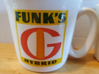2 Vintage FUNKS G HYBRID Coffee Mug Tea Cup Funk ' s Seed Corn Farming Farms 2
