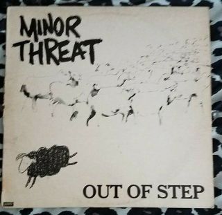 Minor Threat - Out Of Step Early Pressing With Solid Black Back Cover