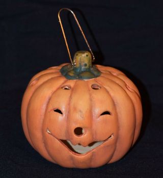 Vintage Halloween Penco Pumpkin - Tea Light Candle Holder