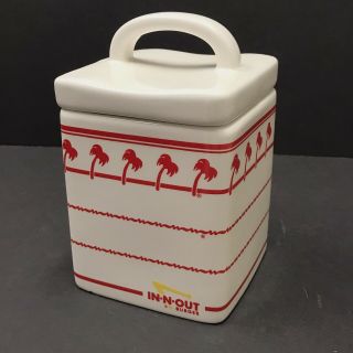 Small In N Out Burger Ceramic Kitchen Canister Cookie Jar 2