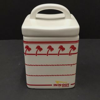 Small In N Out Burger Ceramic Kitchen Canister Cookie Jar 3