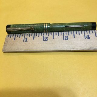 Vintage Sheaffer Jade Green Flat Top Lever Fill Fountain Pen
