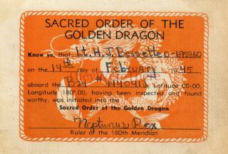 Wwii Id " D B 24 Bomber Plane Pilot Card - Sacred Order Of The Golden Dragon