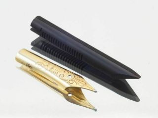 Dunhill Pen Writing Set Spare Parts Nib & Feeder Old Stock 14kt Nib