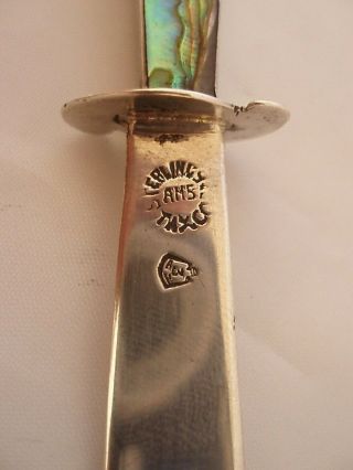 LETTER OPENER VINTAGE STERLING SILVER M of P HANDLE CIRCA 1930 3