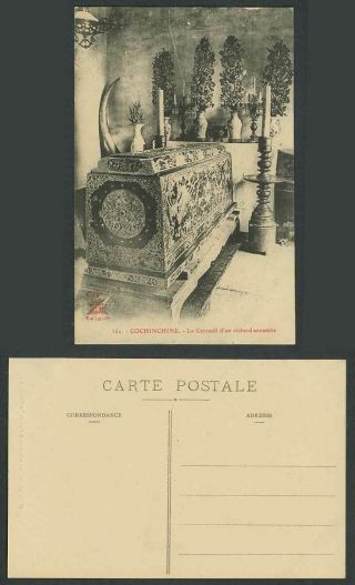 Indo - China Old Postcard Cochinchine Coffin Cercueil D 