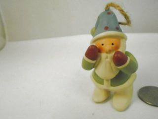 Peace In The Meadow Bonnie Lynn Hanging Gnome Elf Christmas Ornament Russ Primat