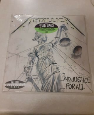 Metallica " And Justice For All " Promotional In Shrink With Hype Stickers