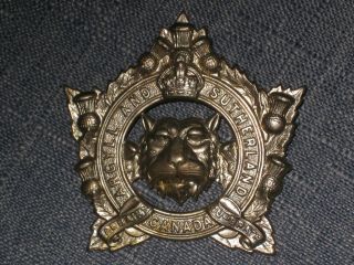 Ww2 Canadian Cap Badge Argyll & Sutherland Highlanders Of Canada