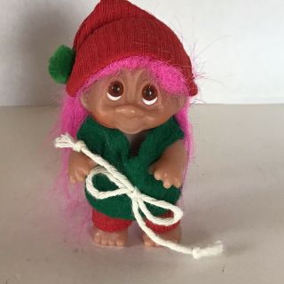 Vintage 1985 Norfin Dam Troll 3 " Christmas Elf Elves Santa’s Little Helper