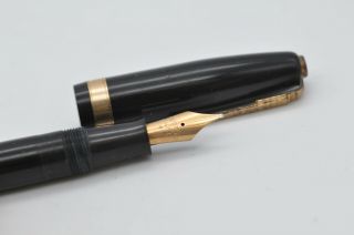 Lovely Scarce Vintage Waterman’s 515 Fountain Pen Black & Gold Trim 14ct Nib