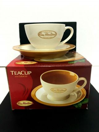 Tim Hortons Canada Collectible Porcelain Coffee/tea Cup & Saucer 2sets