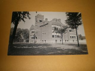 Old Rppc View Public School Odell Il Illinois Cr Childs Photo Postcard 16703