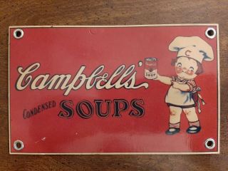 Ande Rooney Porcelain Advertising Sign - Campbell 