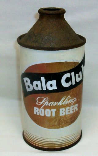 Vintage " Bala Club " Sparkling Root Beer Cone Top Can (steel) Repaired