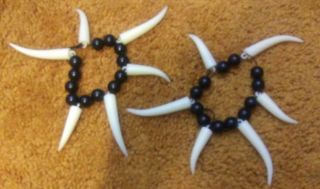 Caveman Stone Age Witch Doctor Tooth Bracelets Halloween Costume Accessories