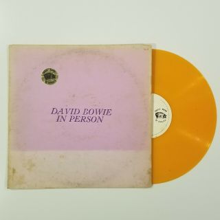 David Bowie In Person Rare 1973 Lp Tmoq Pressing Orange Translucent Vinyl