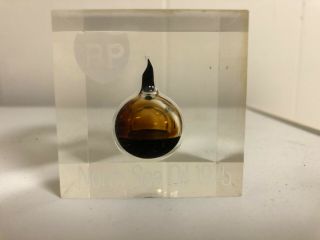 Bp North Sea Oil 1975 Oil Drop Lucite Paperweight