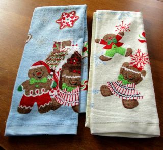 Gingerbread Set Of 2 Tea Towels (0080)