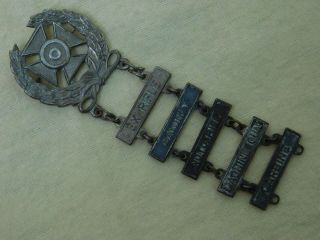 Wwii U.  S.  Army Expert Marksmanship Qualification Badge With 5 Clasps