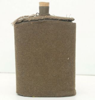 Wwii British Military Water Flask Canteen W/wool Cover Marked 1953 G.  M.  L.
