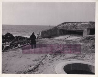 Signal Corps 8x10 Photo German Bunker Pillbox Beach Carnac France 191