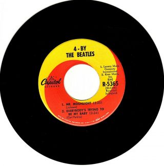 THE BEATLES 4 by 4 CAPITOL R - 5365 EXTENDED PLAY HONEY DON ' T,  I ' M A LOSER,  2 3