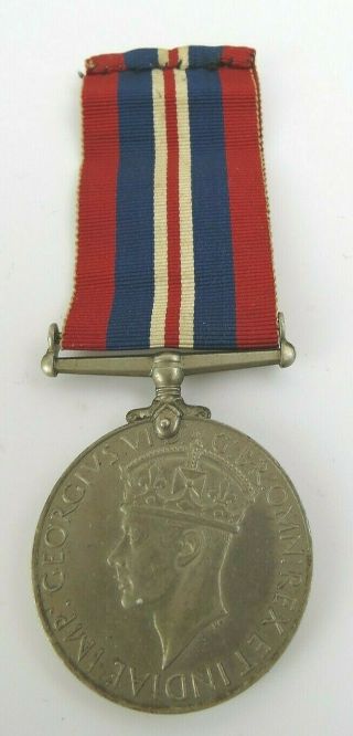 Georgivs Vi D G Br Omn Rex Et Indiae Imp World War Ii Medal 1939 - 1945 Ribbon