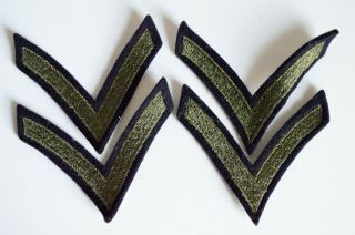 9 - WWII Era US Army Private 1st Class Stripe Chevrons Military Patches WW2 2