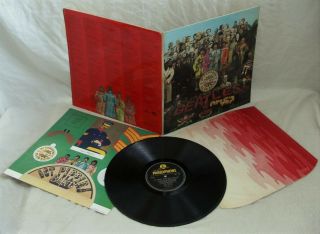 The Beatles Sgt Pepper 1st Uk Press Mono - Cutouts & Inner - Ex,  /nm Audio