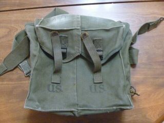 Wwii Korean War Us Army Military Canvas " Bag Carrying Ammunition " Dated 1951