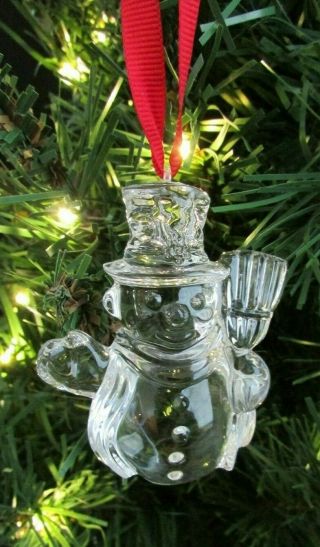 Waterford Marquis Christmas Snowman Ornament No Box 2 3/4 " Tall