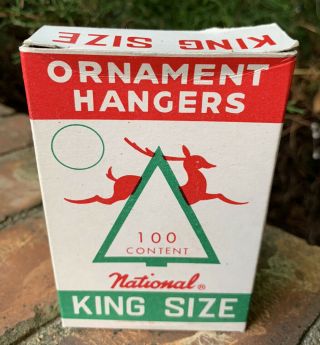 Vintage National Tinsel Mfg Co Ornament Hangers Hooks King Size Made In Japan