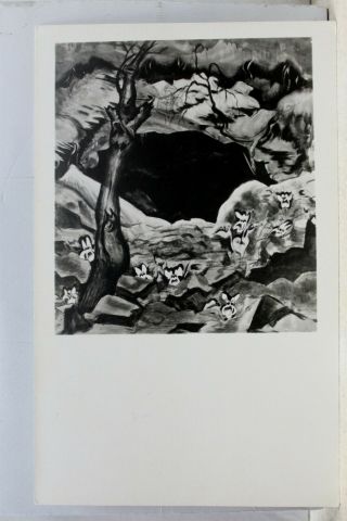Art Charles E Burchfield White Violets Coal Mine Postcard Old Vintage Card View
