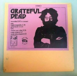 Grateful Dead - Recorded Live In Concert - Rare 1971 - Lp Tmq 71037 - Coloured Lp
