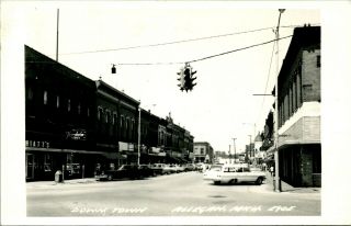Rppc Main St Down Town Store Fronts Old Cars Allegan Michigan 762