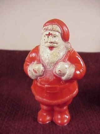 Vintage Irwin Plastic Santa Candy Container