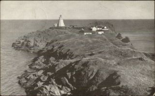 Grand Manan Island Brunswick Swallowtail Lighthouse Old Postcard