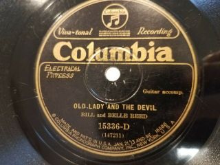 Bill And Belle Reed Pre - War Country 78 Rpm Record Harry Smith Anthology